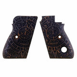 Beretta 70 Custom Pistol Grips made from Walnut Wood with custom surface engraving