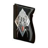 Walther PPK grips made of Black Acrylic with custom logo made of  Silver
