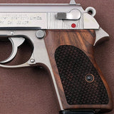 Walther PPK grips made of Walnut wood Dragon skin Checkering.2