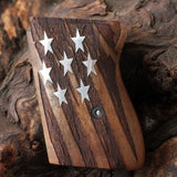 Walther PPK grips made of Walnut Wood with custom logo made of silver.2