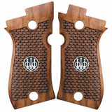 Beretta 81FS Custom Pistol Grips made of walnut wood with custom logo made of silver.