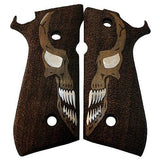 Beretta 92 Combat Custom Pistol grips made of walnut wood with custom Logo made of silver.