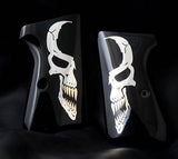 Walther PPK/S grips made of Black Acrylic with custom logo made of Silver.2