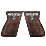 Walther PPK grips made of Root Walnut with custom logo made of  Silver.3