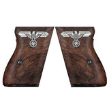Walther PPK grips made of Root Walnut with custom logo made of  Silver.5