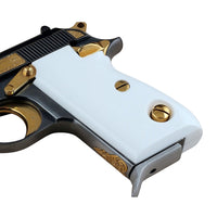 Beretta 71 Puma grips made of White Acrylic