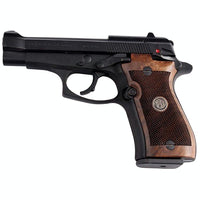 Beretta 81FS grips made of walnut wood with custom logo made of Silver..