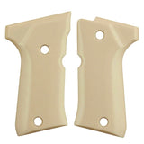 Beretta 92 compact grips made of Ivory Acrylic