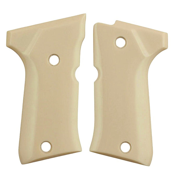Beretta 92 compact grips made of Ivory Acrylic