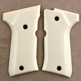 Beretta 92 compact grips made of Ivory Acrylic