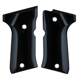Beretta 92 compact grips made of Black Acrylic