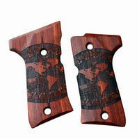 Beretta 92 Compact grips made of Rosewood with custom engraving