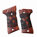 Beretta 92 Compact grips made of Rosewood with custom engraving