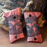 Beretta 92 Compact grips made of Rosewood with custom engraving.