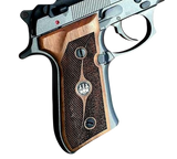 Beretta 92FS grips made of walnut wood with custom Logos made of silver
