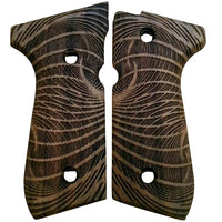 Beretta 92FS grips made of walnut wood.