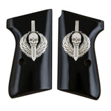 Walther PPK/S made of Black Acrylic with custom logo made of Silver.