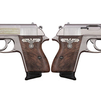 Walther PPK grips made of Root Walnut with custom logo made of  Silver.2
