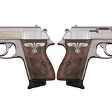 Walther PPK grips made of Root Walnut with custom logo made of  Silver.2