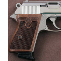Walther PPK grips made of Walnut Wood with custom logo Engraving.6