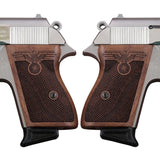Walther PPK grips made of Walnut Wood with custom logo Engraving.2