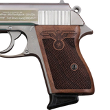 Walther PPK grips made of Walnut Wood with custom logo Engraving.7