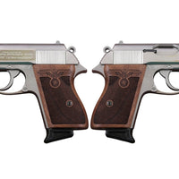 Walther PPK grips made of Walnut Wood with custom logo Engraving.3
