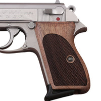 Walther PPK grips made of Walnut Wood.