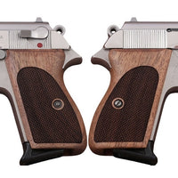 Walther PPK grips made of Walnut Wood.7