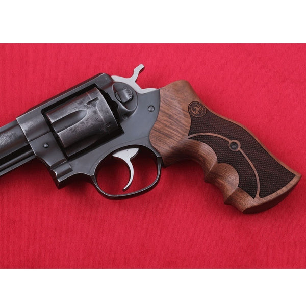Walnut Texas Star Grip Inserts For Ruger GP100 - Laser Engraved Wood Inserts