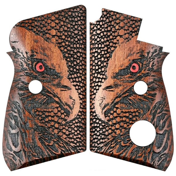 Beretta 70 Custom Pistol Grips made from Walnut Wood with custom surface engraving