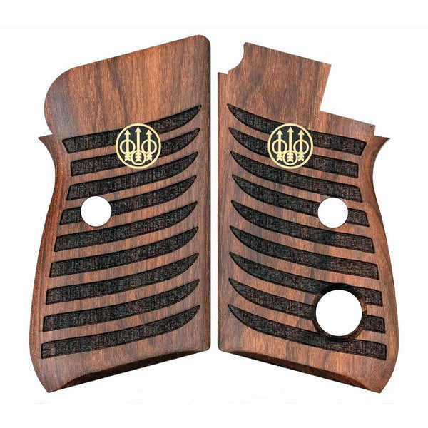 Beretta 70 Custom Pistol Grips made from walnut wood with custom logo made of Brass