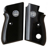 Beretta 71 Puma grips made of Black Acrylic with custom silver logos