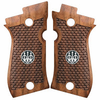 Beretta 81FS Custom Pistol Grips made of walnut wood with custom logo made of silver