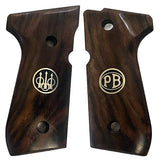 Beretta 92FS grips made of Root walnut with custom logo made of silver.1