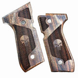 Beretta 92FS grips made of walnut wood with custom logo