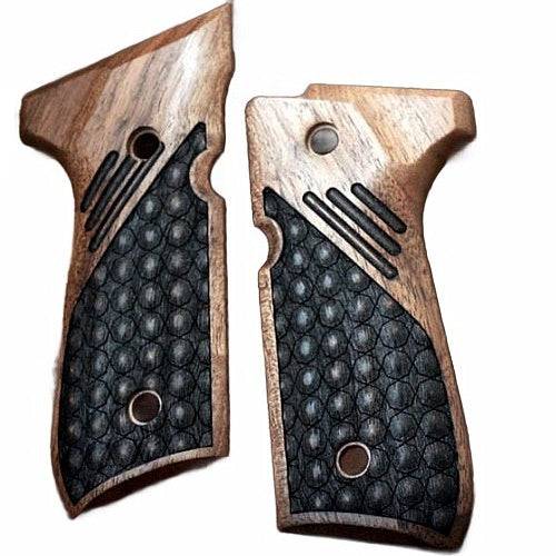 Beretta 92G grips made of walnut wood