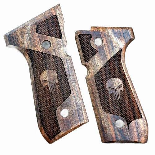 Beretta 92G grips made of walnut wood with custom engraving