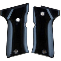 Beretta 92 compact grips made of Black Acrylic.