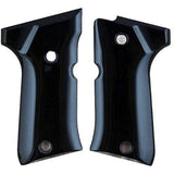 Beretta 92 compact grips made of Black Acrylic.