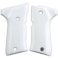Beretta 92 compact grips made of White Acrylic.