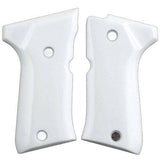 Beretta 92 compact grips made of White Acrylic.