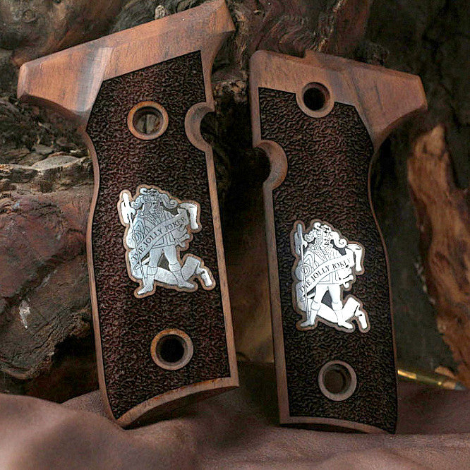 Beretta Cougar 8000 grips | Custom Walnut with Silver Logo