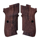 CZ 82 pistol grips by Bestpistolgrips made of polished walnut wood, showcasing detailed grain and ergonomic design.
