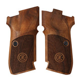 CZ 82 pistol grips made of walnut wood with engraved custom logo, designed for Bestpistolgrips.