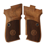 CZ 82 pistol grips made of walnut wood with engraved custom logo, designed for Bestpistolgrips.