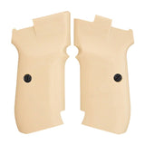 CZ 82 custom pistol grips made of ivory acrylic with textured surface, designed for CZ 82 handgun by Bestpistolgrips.