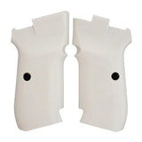 CZ 83 custom pistol grips made of white acrylic PMMA with textured surface for improved grip and stylish look.
