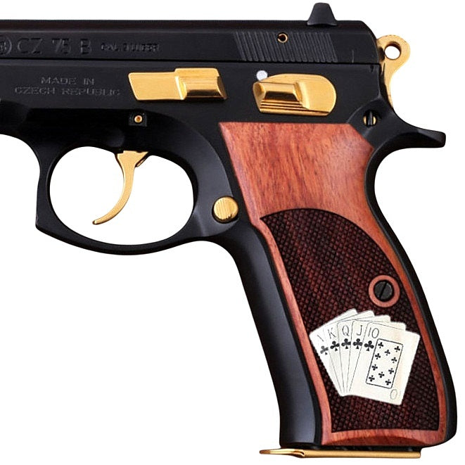 Poignée En Noyer Pour CZ SP-01 - Crosse En Bois Naturel - Neuf KSD Grips