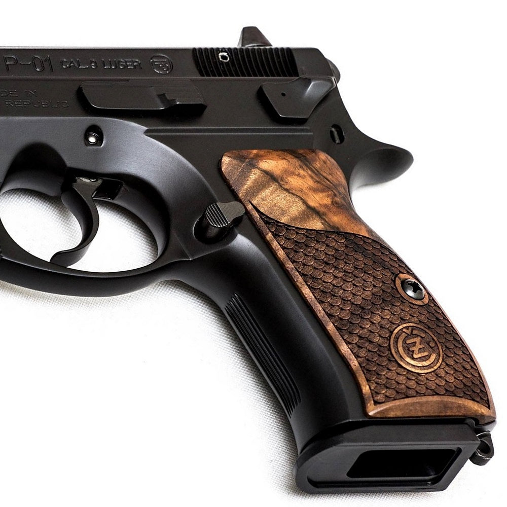 Massivholzgriffe Für CZ75 Compact, D Compact, P-01 – TPS Modell CZ005, Aus Thailand Massivholzgriffe Für CZ75 Compact, D Compact, P-01 – TPS Modell CZ005, Aus Thailand